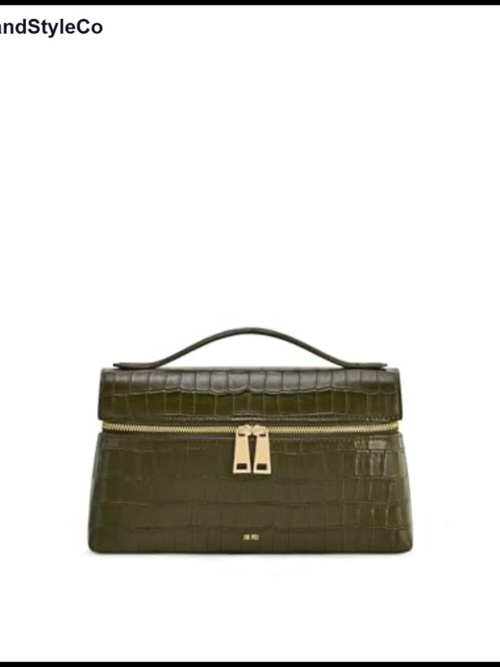 Croc-Embossed Vegan Leather Top Handle Satchel Crossbody Bag